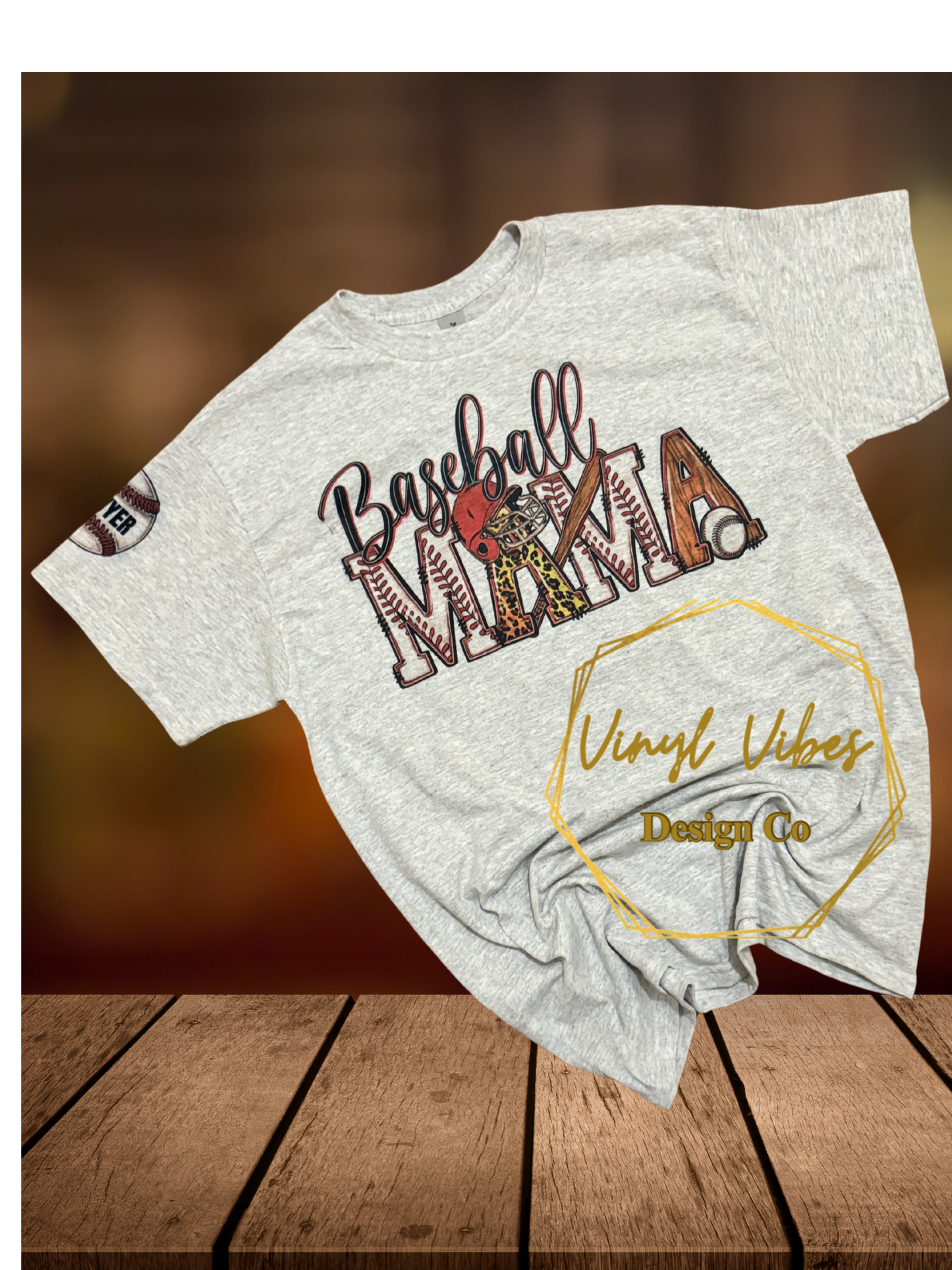 Custom Baseball Mama T-Shirt